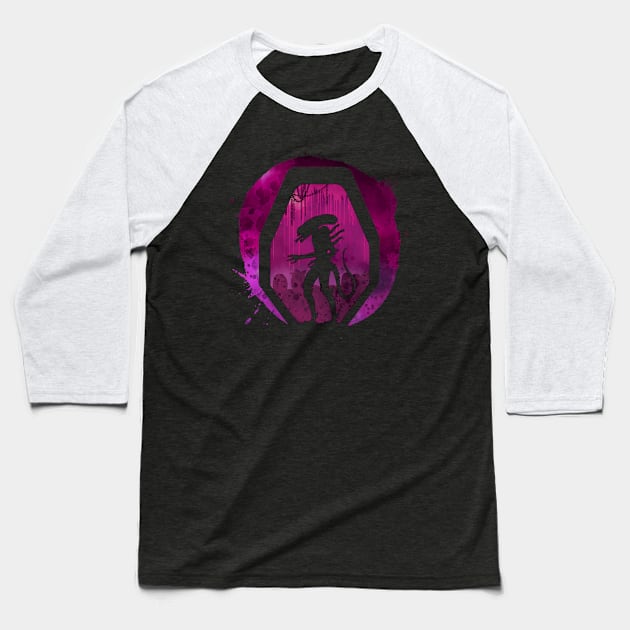 Xenomorph Baseball T-Shirt by Holly Who Art